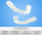 Pop-On Veneers for Instant Smile Makeover | Custom Fit Dental Aesthetic Solution for Teeth Whitening & Gap Coverage