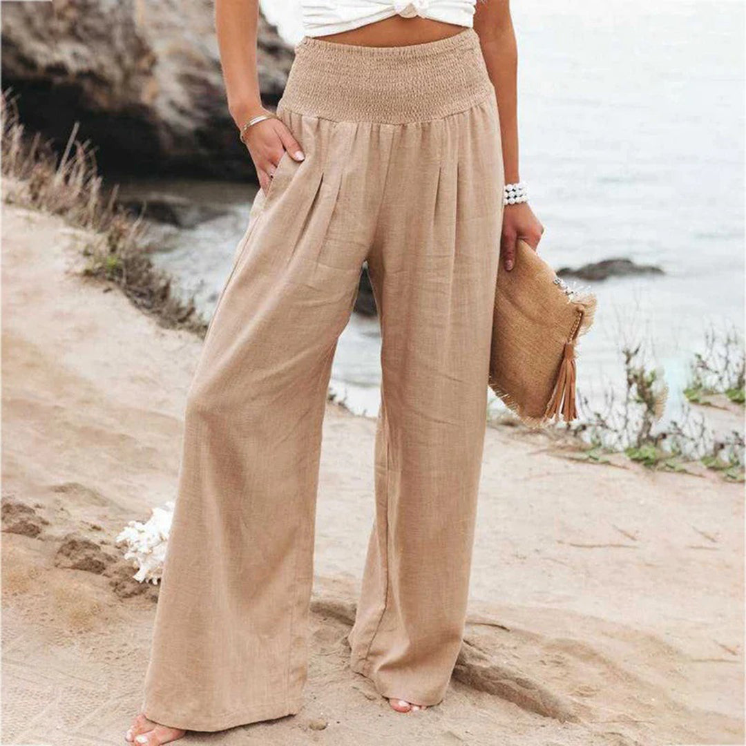 Linen Summer Trousers | Lightweight, Stretchable & Comfortable for Women on Warm Days