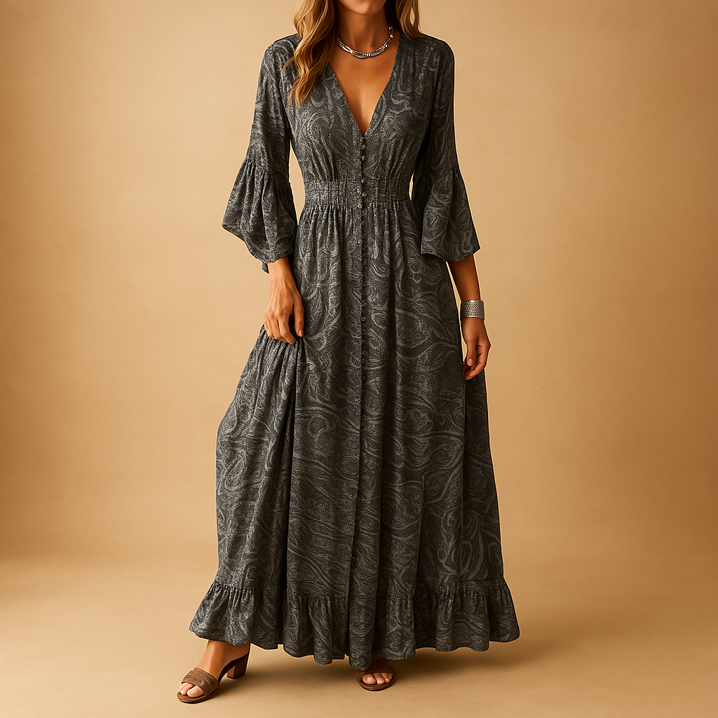 Long Boho Dress for Women - Comfortable Fit, Lightweight Fabric, Perfect for Summer Wear