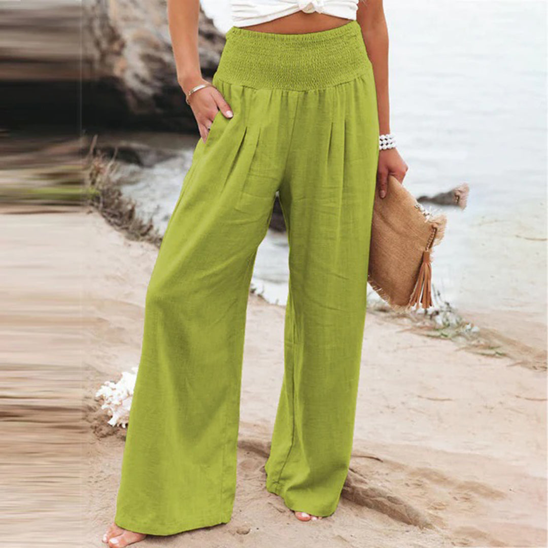 Linen Summer Trousers | Lightweight, Stretchable & Comfortable for Women on Warm Days