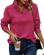 Striped Zip-Up Jumper for Women | Cooling, Breathable Material & Perfect for Casual Wear