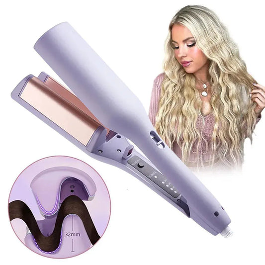 Portable Hair Straightener Brush & Crimper | On-the-Go Styling Tool