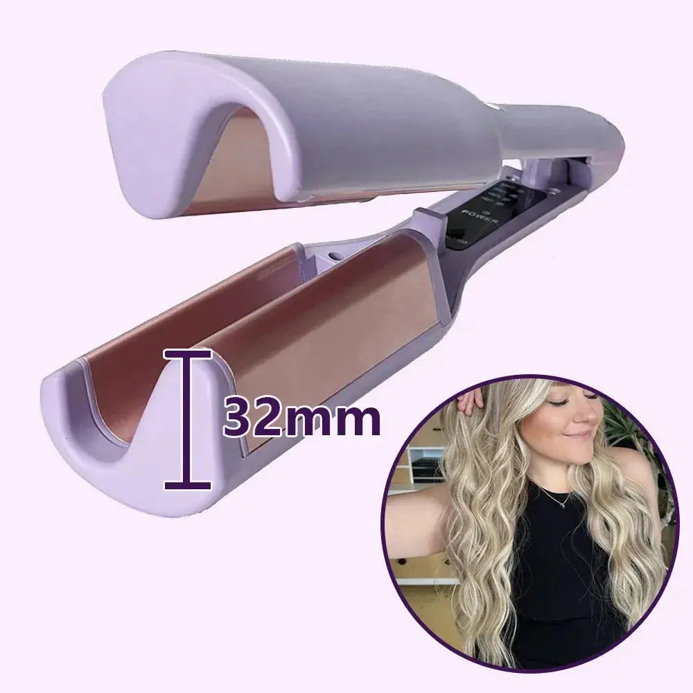 Portable Hair Straightener Brush & Crimper | On-the-Go Styling Tool