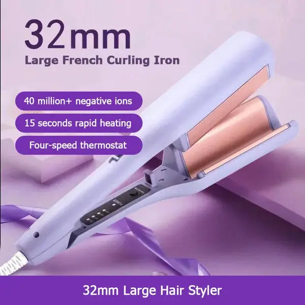 Portable Hair Straightener Brush & Crimper | On-the-Go Styling Tool