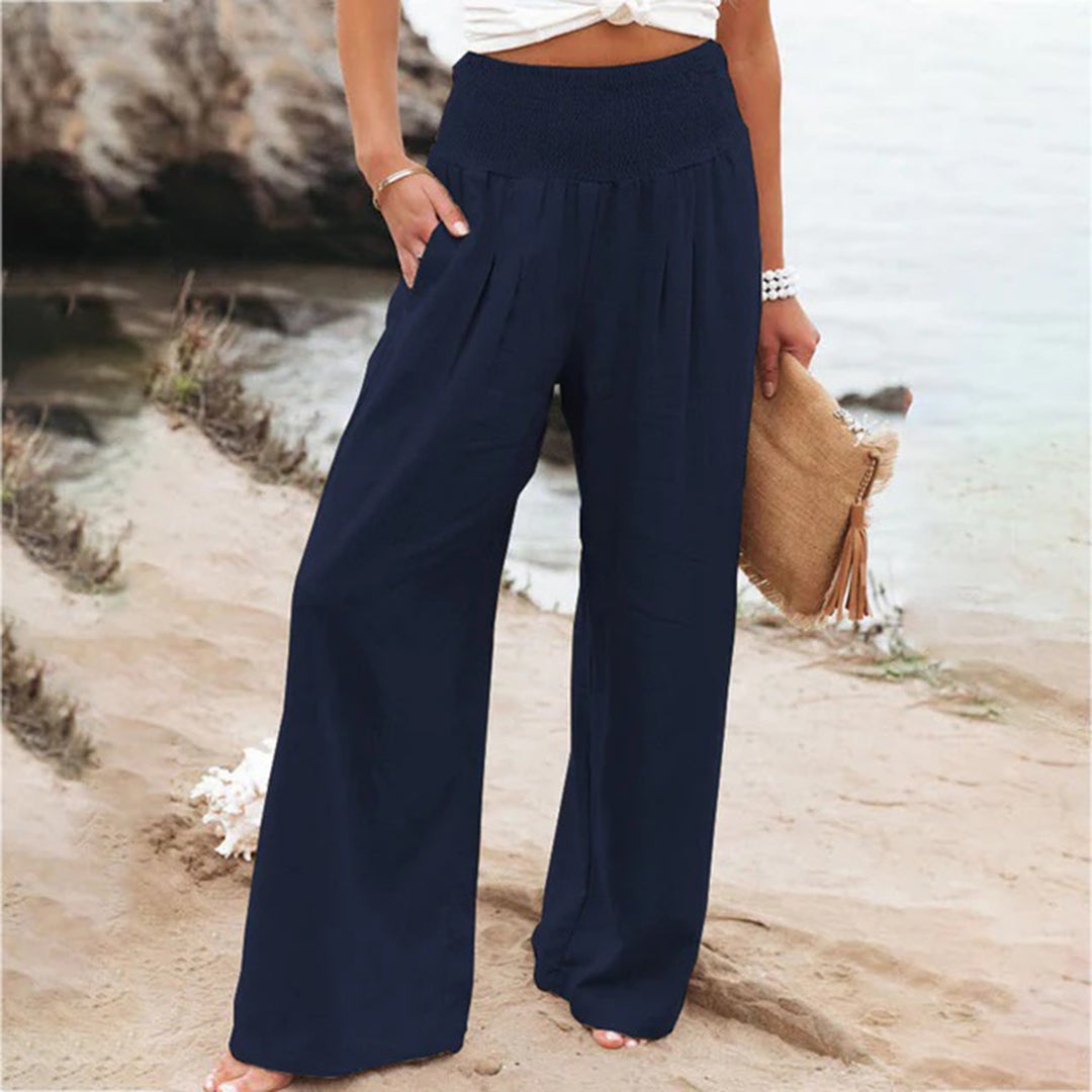 Linen Summer Trousers | Lightweight, Stretchable & Comfortable for Women on Warm Days