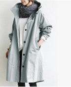 Women's Lightweight Hooded Rain Jacket - Waterproof Windbreaker for Outdoor Activewear
