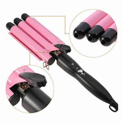 Triple Barrel Waver | Effortless Beach Waves with Large 32mm Barrels | 32mm PRO Waver for All Hair Textures