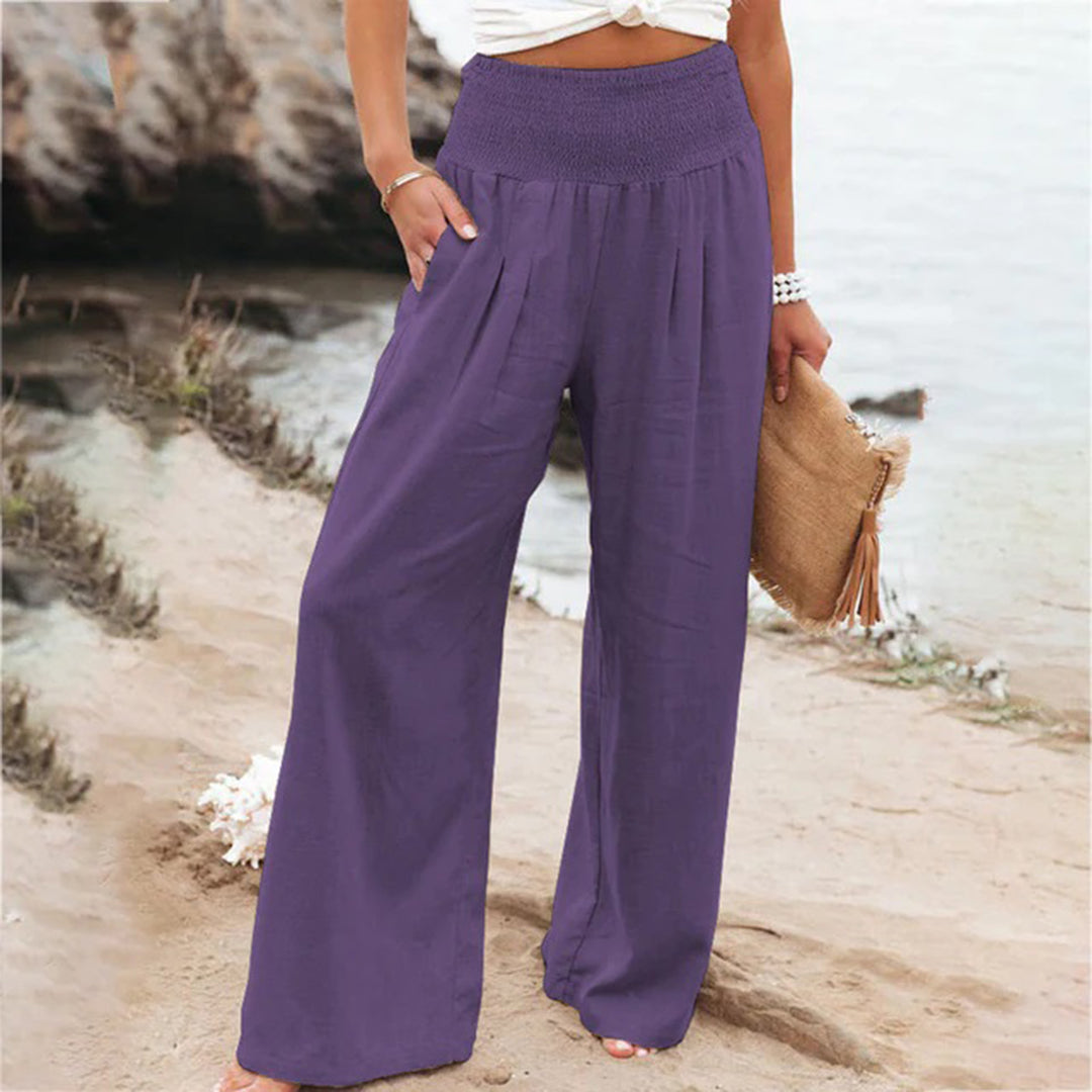 Linen Summer Trousers | Lightweight, Stretchable & Comfortable for Women on Warm Days