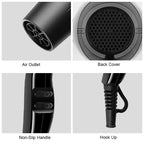 2200W Professional Ionic Hair Dryer with Fast Heating & Hot/Cold Settings for Quick Drying & Styling