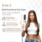 5-in-1 Hair Styler Set | Curling Wand & Hot Air Brush with Interchangeable Attachments for Waves, Volume & Defined Curls