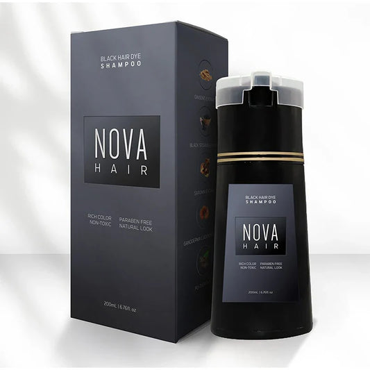 NovaHair Instant Dye Shampoo – Get Natural Black Hair in Minutes