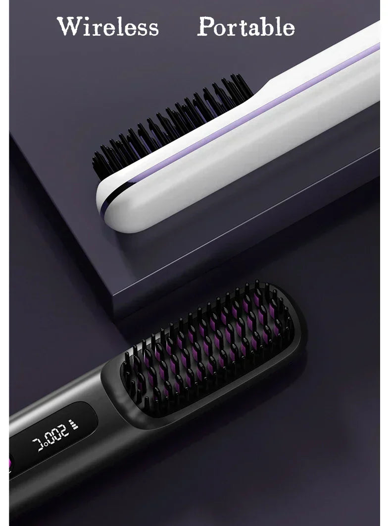 Portable hair straightener | Beauty korean hair styler | Heating hairbrush