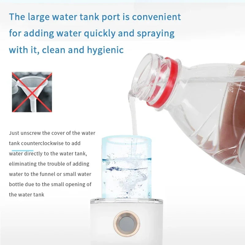 AetherMist™ | Mini Portable Humidifier & Nano Mister Facial Steamer Device for Hydrating Skin & Beauty Care