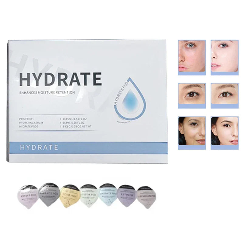 AetherGlow™ | Detox Hydration Facial Serum Pods & Spa Oxygen Bubble Machine for Skincare & Beauty Treatments