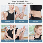 5-in-1 Electric Deep Tissue Massage Pen for Muscle Relaxation - 9 Gears Body & Back Massager for Tired Muscles - Ideal for Men & Women