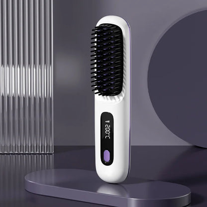 Portable hair straightener | Beauty korean hair styler | Heating hairbrush