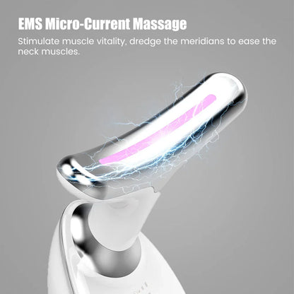 Revitalis™ | EMS Facial Massager & LED Light Therapy Device for Face & Neck Lift, Double Chin Remover, Skin Rejuvenation & Tightening