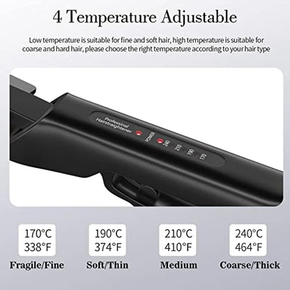 WaveCrafter™ | Professional Ceramic Electric Curling Iron with Corrugated Plates for Crimped Waves & Flat Styling