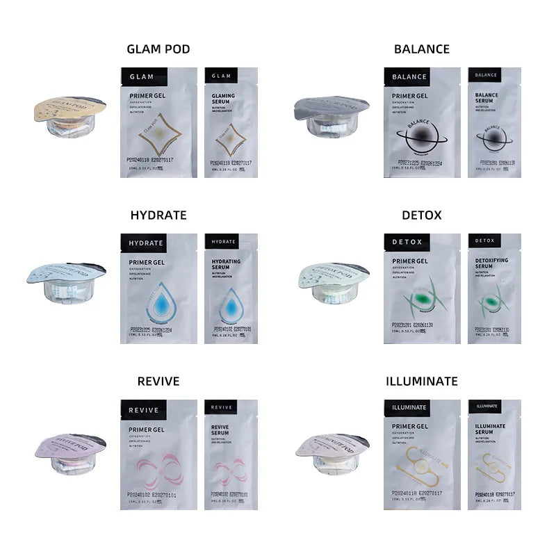 AetherGlow™ | Detox Hydration Facial Serum Pods & Spa Oxygen Bubble Machine for Skincare & Beauty Treatments