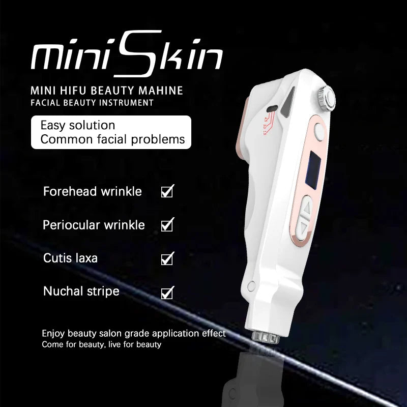 Mini HIFU Skin Tightening Machine – Ultrasound Face Lift & Wrinkle Removal Device for Home & SPA
