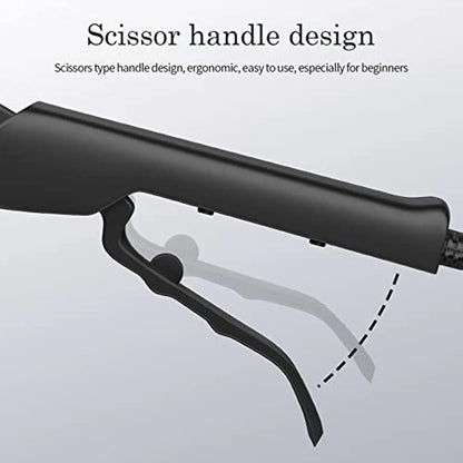 WaveCrafter™ | Professional Ceramic Electric Curling Iron with Corrugated Plates for Crimped Waves & Flat Styling