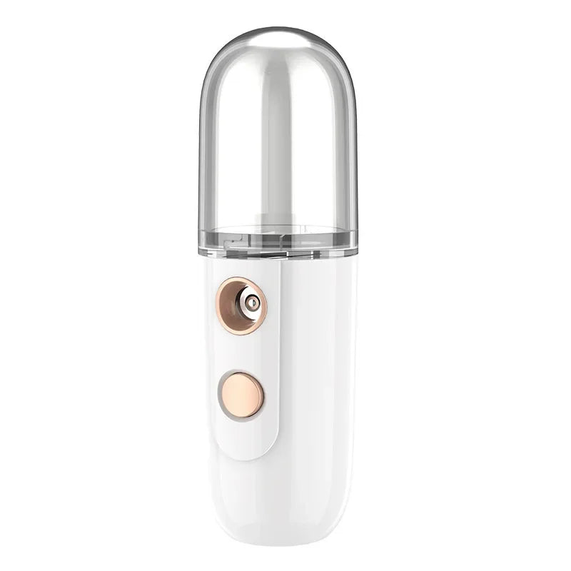 AetherMist™ | Mini Portable Humidifier & Nano Mister Facial Steamer Device for Hydrating Skin & Beauty Care