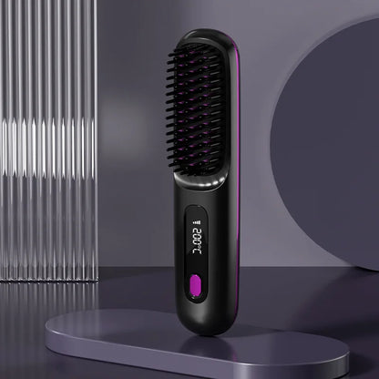 Portable hair straightener | Beauty korean hair styler | Heating hairbrush