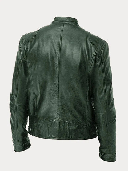 Men's Leather Jacket | Padded Lining, Adjustable Cuffs & Ideal for Casual and Formal Wear