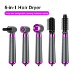 5-in-1 Negative Ion Hair Dryer and Hot Cold Air Styler Comb for Professional Hair Care and Fast Drying