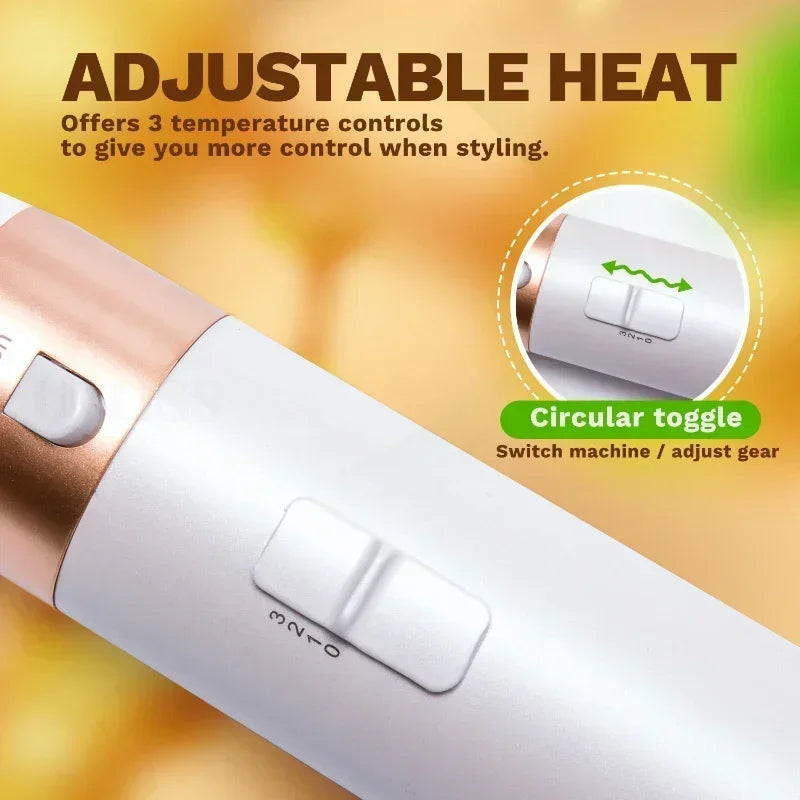 5-in-1 Hair Dryer Hot Comb Set - Professional Curling Iron & Hair Straightener Styling Tool Airstyler & Home Use