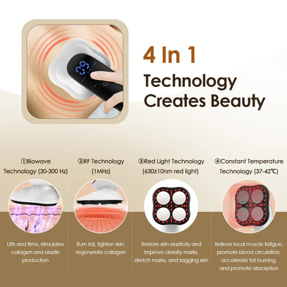 4-in-1 LED Infrared Cellulite Massager | Target Stubborn Areas for Smoother, Firmer Skin