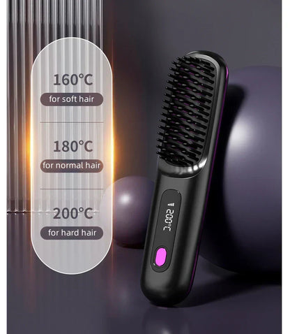 Portable hair straightener | Beauty korean hair styler | Heating hairbrush