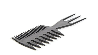 Wide Tooth Retro Oil Head Comb for Detangling Curly Hair - Professional Barber Fork Comb for Slicked Back Hairstyles