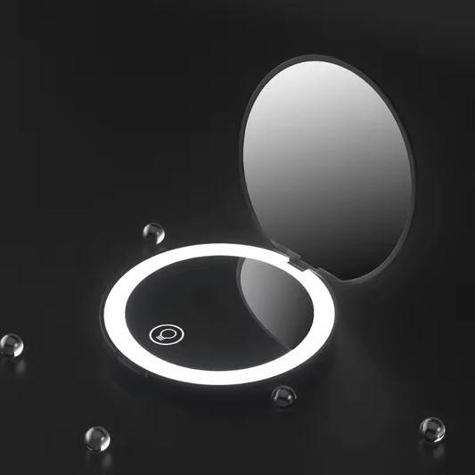 LED Makeup Mirror with 10x Magnification | Adjustable Brightness & Ideal for Beauty Routines