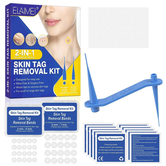 Skin Tag Removal Kit | 2-in-1 Silicone Band Ligation System for Safe and Gentle Home Use