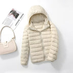 Ultra-Light Packable Down Jacket with Hood | Warm, Compact & Stylish for Winter Travel