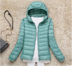 Ultra-Light Packable Down Jacket with Hood | Warm, Compact & Stylish for Winter Travel