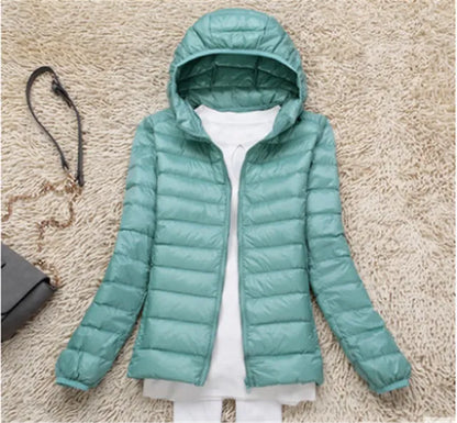 Ultra-Light Packable Down Jacket with Hood | Warm, Compact & Stylish for Winter Travel