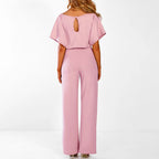 Women's Dark Blue Jumpsuit | Comfortable, Feminine & Ideal for Dining Out and Special Occasions