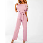 Women's Dark Blue Jumpsuit | Comfortable, Feminine & Ideal for Dining Out and Special Occasions