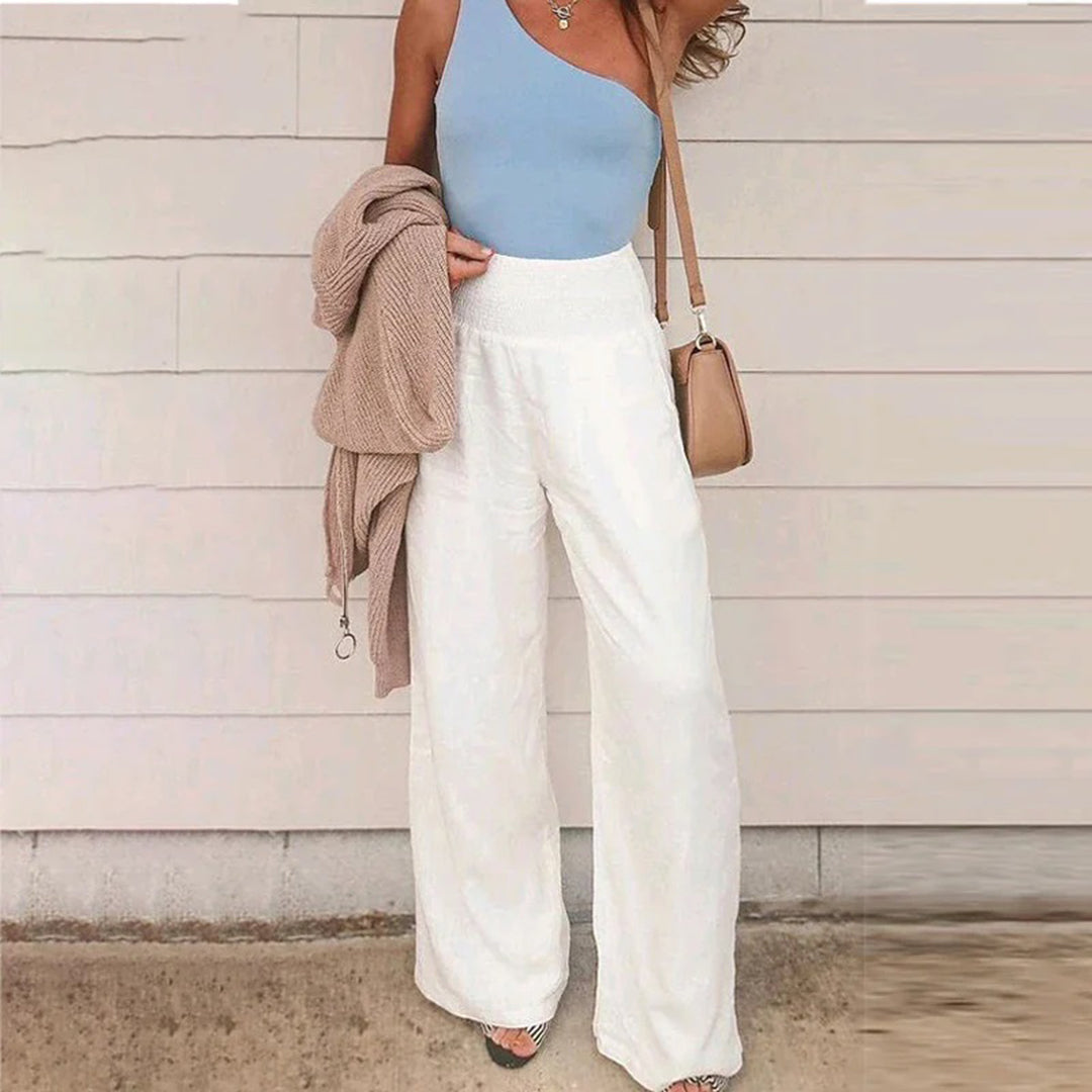 Linen Summer Trousers | Lightweight, Stretchable & Comfortable for Women on Warm Days