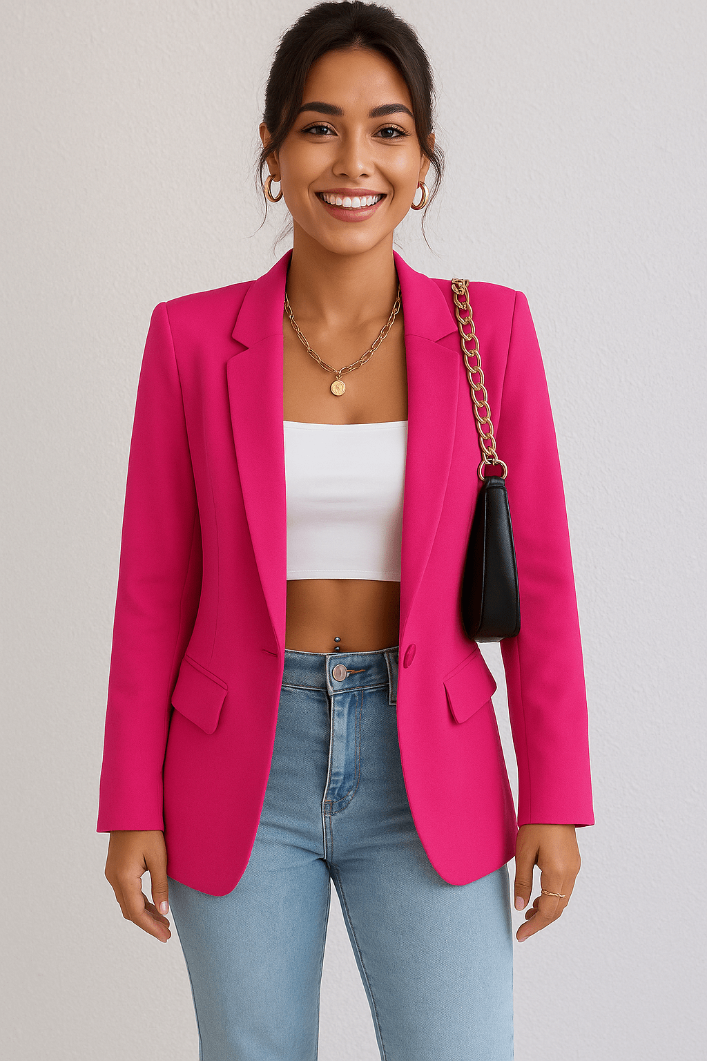 Florenzia Fashion Blazer for Women – Streetwear Style, Lightweight, Available in Various Sizes