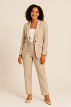 Two-Piece Blazer and Trouser Set for Women – Tailored Fit, Smart Office Wear, Available in Multiple Sizes