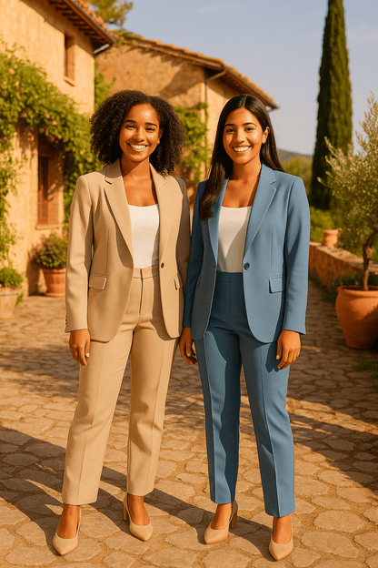 Two-Piece Blazer and Trouser Set for Women – Tailored Fit, Smart Office Wear, Available in Multiple Sizes