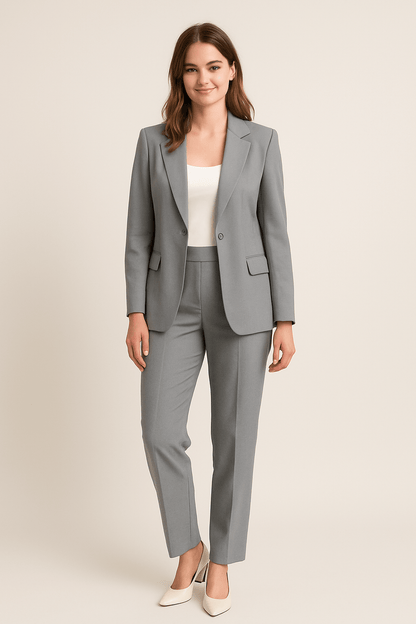 Two-Piece Blazer and Trouser Set for Women – Tailored Fit, Smart Office Wear, Available in Multiple Sizes