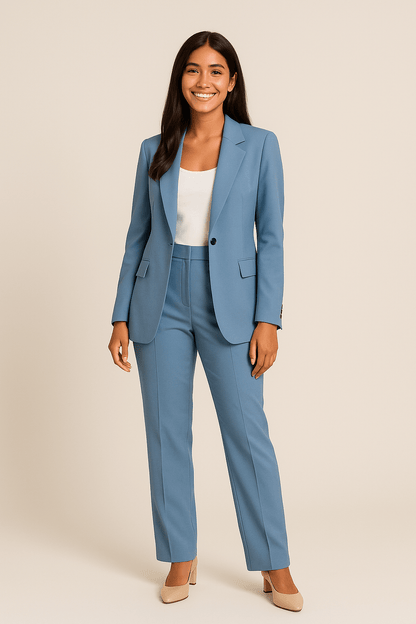 Two-Piece Blazer and Trouser Set for Women – Tailored Fit, Smart Office Wear, Available in Multiple Sizes