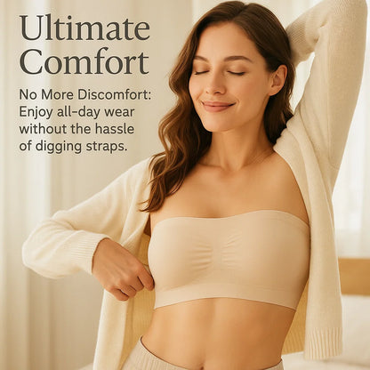 Supportive Bandeau Bra | Strapless, Smooth & Comfortable for Off-the-Shoulder Tops and Backless Dresses