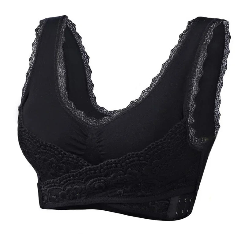 Front Cross Corset Bra | Adjustable Side Buckle Design