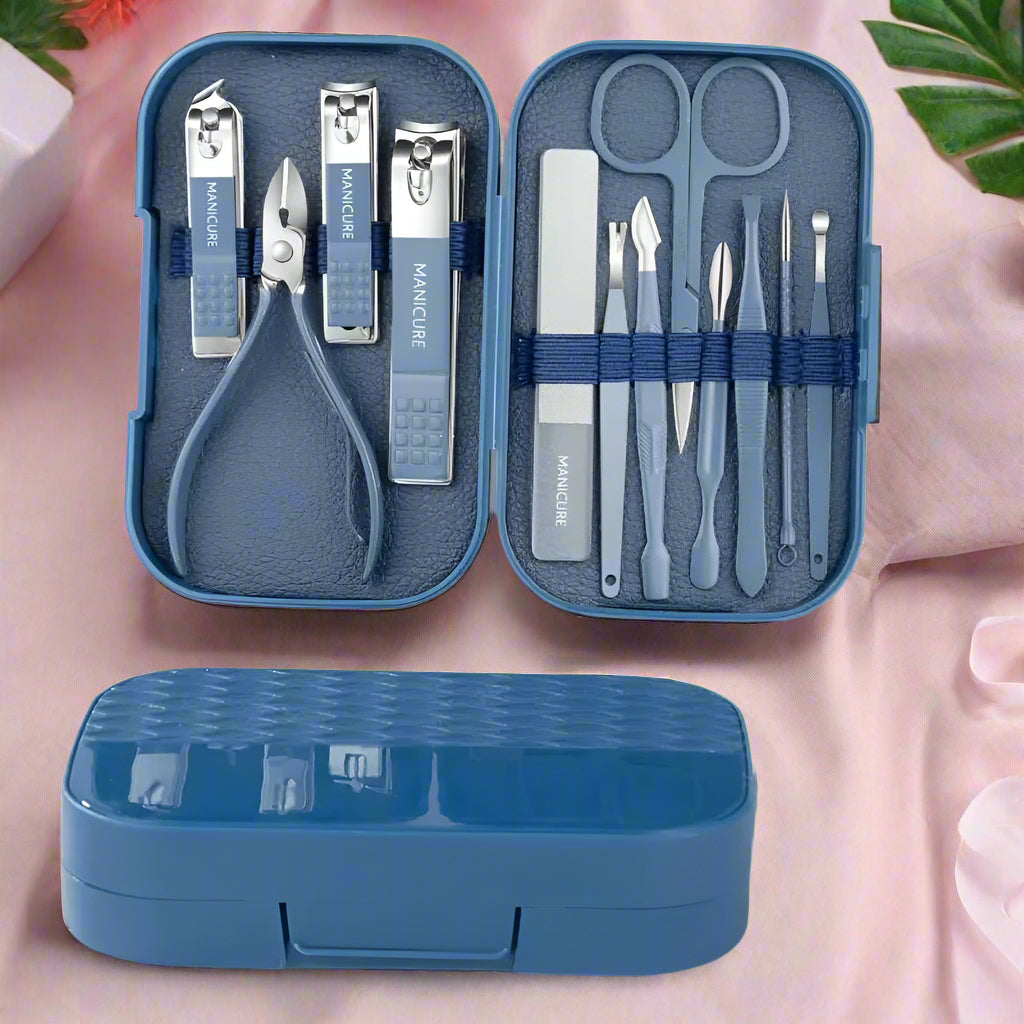 12pcs Stainless Steel Manicure Set – Complete Nail Care Tools for Perfectly Polished Nail