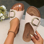 Orthopaedic Flat Sandals | Adjustable Buckle Straps for All-Day Comfort & Everyday Wear